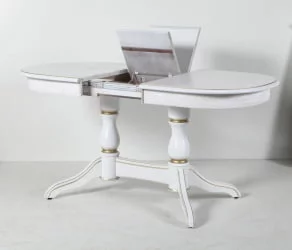 Стол обеденный раскладной Лира (1,6м) тон 1 с золотой патиной