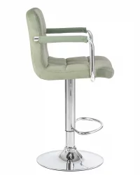 Стул барный DOBRIN KRUGER ARM Мятный велюр MJ9-87