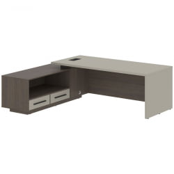 Стол руководителя левый VELION VCT 2319 L Аметист Дуб Сильвер