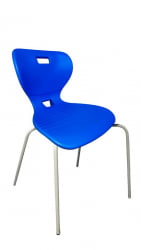 Стул универсального назначения АУРА (рост 6) Синий/Каркас полимерный хром / AURA
