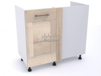 Стол под мойку угловой СМУ-100 левый, Дублин (900*470*820) Дуб галифакс белый, 21614 