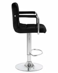 Стул барный DOBRIN KRUGER ARM Черный велюр MJ9-101