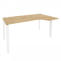 Стол эргономичный правый на П-образном м/к ONIX O.MP-SA-1R Тиквуд Светлый/Белый