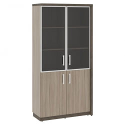 Шкаф комбинированный правый WOOD&STONE СФ-534894 Бетон Чикаго темный Дрифтвуд