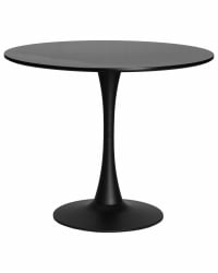 Круглый стол из стекла MIA (черная столешница, черное основание)