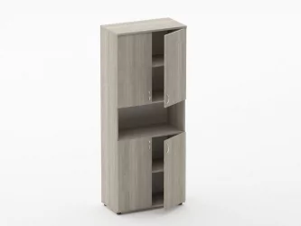 Шкаф высокий закрытый с нишей Twin 16.16.151 Дуб Сантана светлый