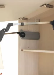 Шкаф кухонный над вытяжкой (плавное закрывание) Графит 74.83 Сосна Астрид /Ваниль