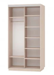 Шкаф-купе с фотопечатью Экспресс Дуо 1200х2200h Лондон/Дуб молочный