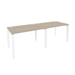 Рабочая станция на П-образном м/к ОНИКС О.МП-РС-2.2.8 Дуб Аттик/Белый / ONIX O.MP-RS-2.2.8