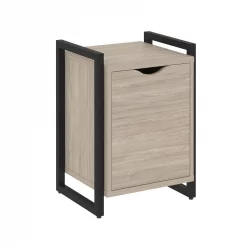 Тумба на регулируемых опорах с распашным фасадом LOFT VR.L-T2.O Металл черный Дуб Аттик