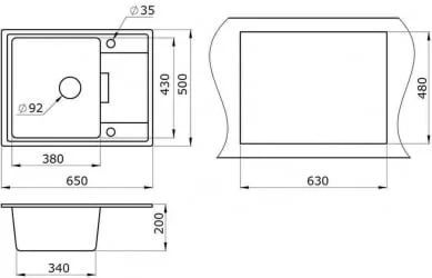 Кухонная мойка GRANULA 6503 Арктик