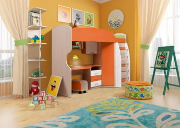 Уголок школьника Юниор-5 МДФ матовый Дуб молочный/Ярко-розовый/Белый