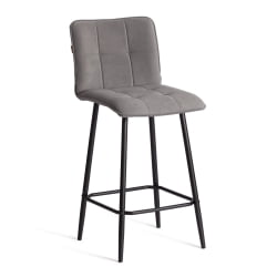 Полубарный стул Bari/Бари велюр, серый, 29, 42х55х99 см