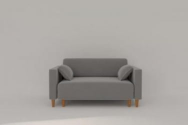 Офисный диван Урвик (Berhouse) Цвет фасада: Азур велюр; Тип: Прямой; Материал фасада: Металл/Велюр