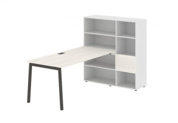 Рабочая станция ЕДИС ЕЛРСТ 1217 Ясень Траун Мокко Белый / EDIS ELRST