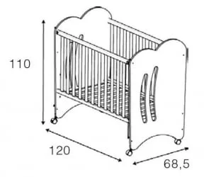 Кроватка для новорожденных Micuna Aura 120x60 White