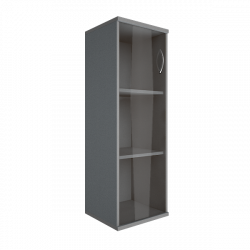 Шкаф средний узкий левый Riva А.СУ-2.4 Л Венге/Металлик