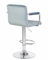 Стул барный DOBRIN KRUGER ARM Пудрово-голубой велюр MJ9-74