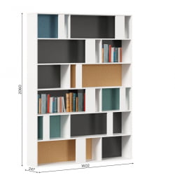 Стеллаж 1600 Милтон ЛД 537.050.000 Белый Шенилл