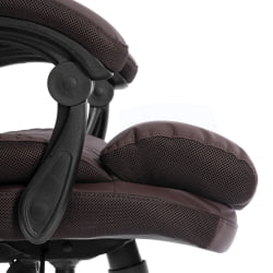 Кресло руководителя Chief metalBL кож/зам/ткань, коричневый/коричневый стеганный, 36-36/36-36 стеганный/TW-24