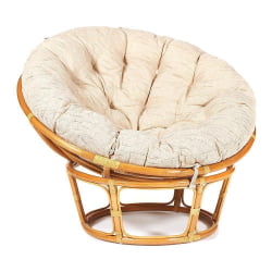 Кресло PAPASAN 23/01 W /с подушкой/ диаметр подушки 129 см, 115х101х104 см, Honey (мед), ткань Старт