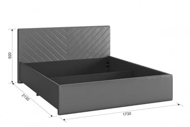 Двуспальная кровать я ящиком Сандра 2 с подъем. механизмом ZP.KM1.6-12.2 персик (велюр)