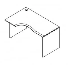 Стол письменный эргономичный левый WCET 169 L Дуб сонома