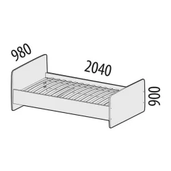 Детская кровать для девочки Мегаполис 55.10 Сосна Астрид