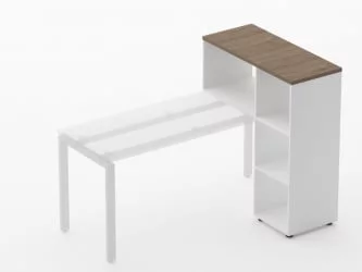 Стеллаж к столу Дека 9.06.10 Дуб Верцаска/Белый / Deka