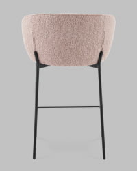 Стул полубарный Тисдейл букле розово-персиковый