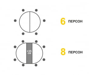 Круглый раздвижной стол Орфей 49.1 Дуб Табако