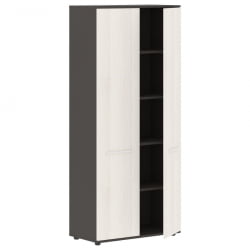 Шкаф с глухими дверьми EDIS EHCS 85.1 Ясень Траун Белый Мокко