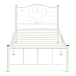 Односпальная кровать MALVA (mod. 9303) металл, 90*200 см (Single bed), White (белый)