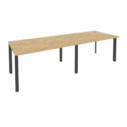 Стол переговорный (2 столешницы) ONIX O.MP-PRG-2.3 Тиквуд Светлый/Антрацит