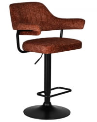 Стул барный DOBRIN CHARLY BLACK (терракотовый твид (LEO56)) 2 шт