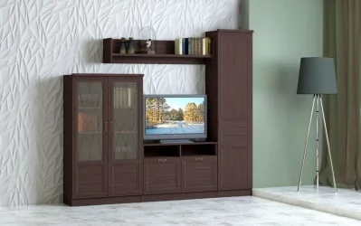 Настенный шкаф для гостиной Лира 48 Дуб нортон темный