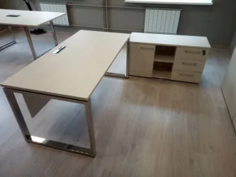 Стол рабочий, прямолинейный ГЛОСС ЛИНЕ НСР-О.004.1 Иворй / GLOSS LINE Ivory