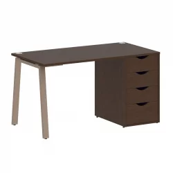 Стол письменный ХОМЕ ОФФИCЕ ВР.СП-3-138.4.А Венге Цаво/Мокко металл / HOME OFFICE VR.SP-3-138.4.A