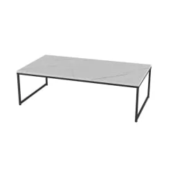 Стол в гостиную Инсайд Белый мрамор/черный