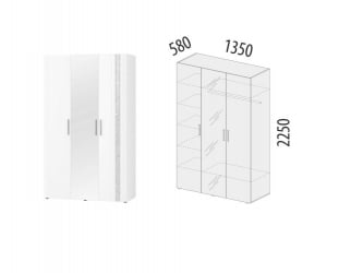 Детский шкаф для одежды Николь 901.12