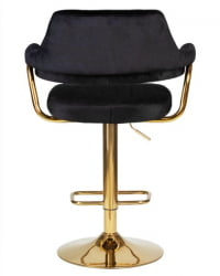Стул барный ДОБРИН CХАРЛЙ ГОЛД (черный велюр (МДЖ9-101)) 2 шт / DOBRIN CHARLY GOLD (MJ9-101))