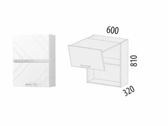 Шкаф кухонный (с системой плавного закрывания) Бьянка 102.98