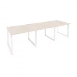 Стол переговорный (3 столешницы) ОНИКС О.МО-ПРГ-3.1 Денвер Светлый/Белый / ONIX O.MO-PRG-3.1