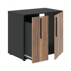 Тумба под фригобар VELION VENEER VRGR 8655 Американский орех Яшма черная