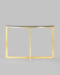 Консоль АЛЬБА 115x30 Золото (стекло черное)