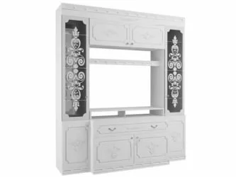 Классическая стенка в гостиную Мария Луиза 1 Бодега Белый