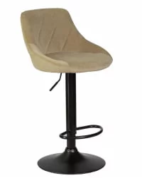 Барный стул DOBRIN LOGAN BLACK Мокко велюр MJ9-9