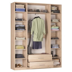 Шкаф распашный R-230х180х45-2-M(ДСС-Белый)