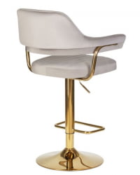 Стул барный ДОБРИН CХАРЛЙ ГОЛД (серый велюр (МДЖ9-75)) 2 шт / DOBRIN CHARLY GOLD (MJ9-75))