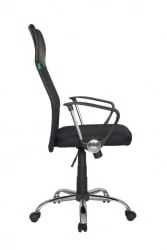 Кресло оператора Riva 8074 подголовник-экокожа Черный